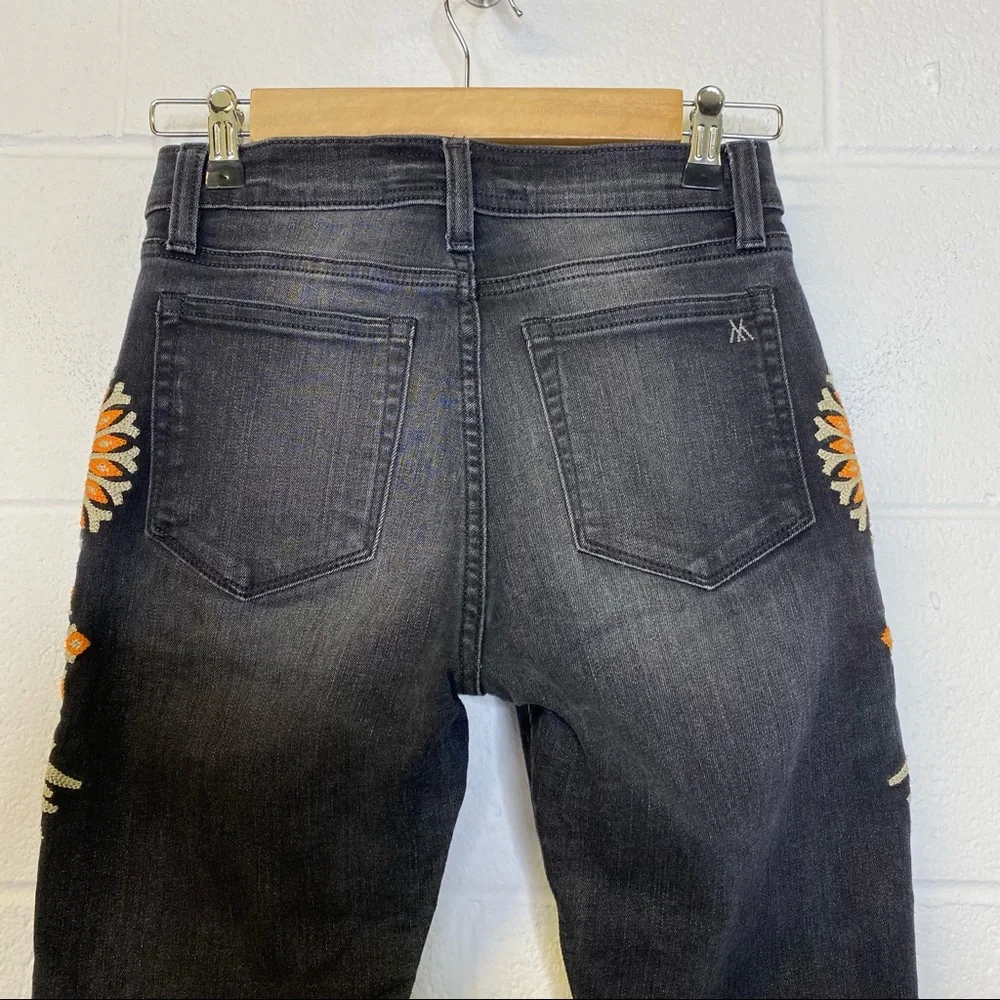 Miss Me Vintage Charlotte Mandarine Blk Org Jeans - Picture 8 of 12